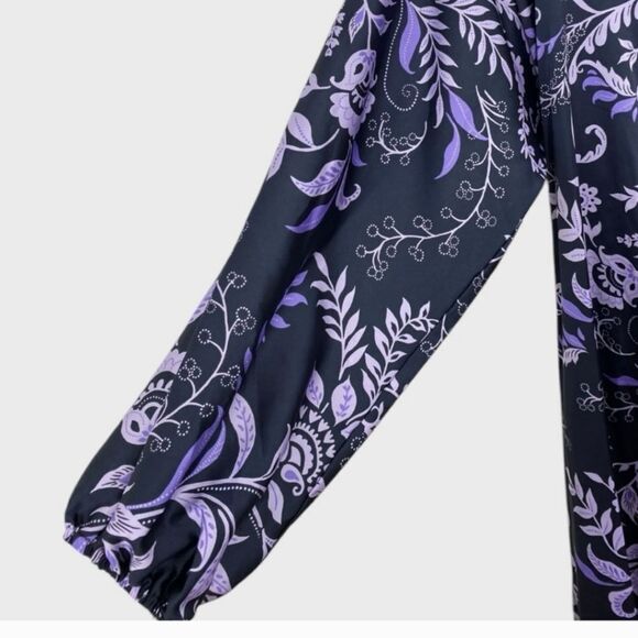 NWT MISA Los Angeles Sylvia Floral Wrap Midi Dress Size Small - Picture 2 of 8